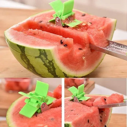 Multi Color Stainless Steel Watermelon Cutter Fruit Green Slicer, For Kitchen